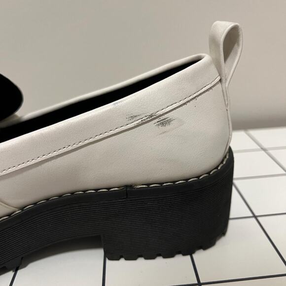 Women's chunky Loafers US8 black and white - Picture 5 of 7